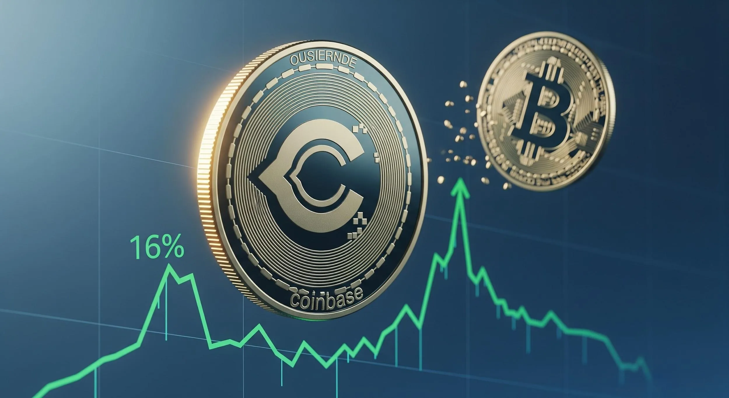 Coinbase rimbalza del 16%: il titolo si sgancia dal Bitcoin?