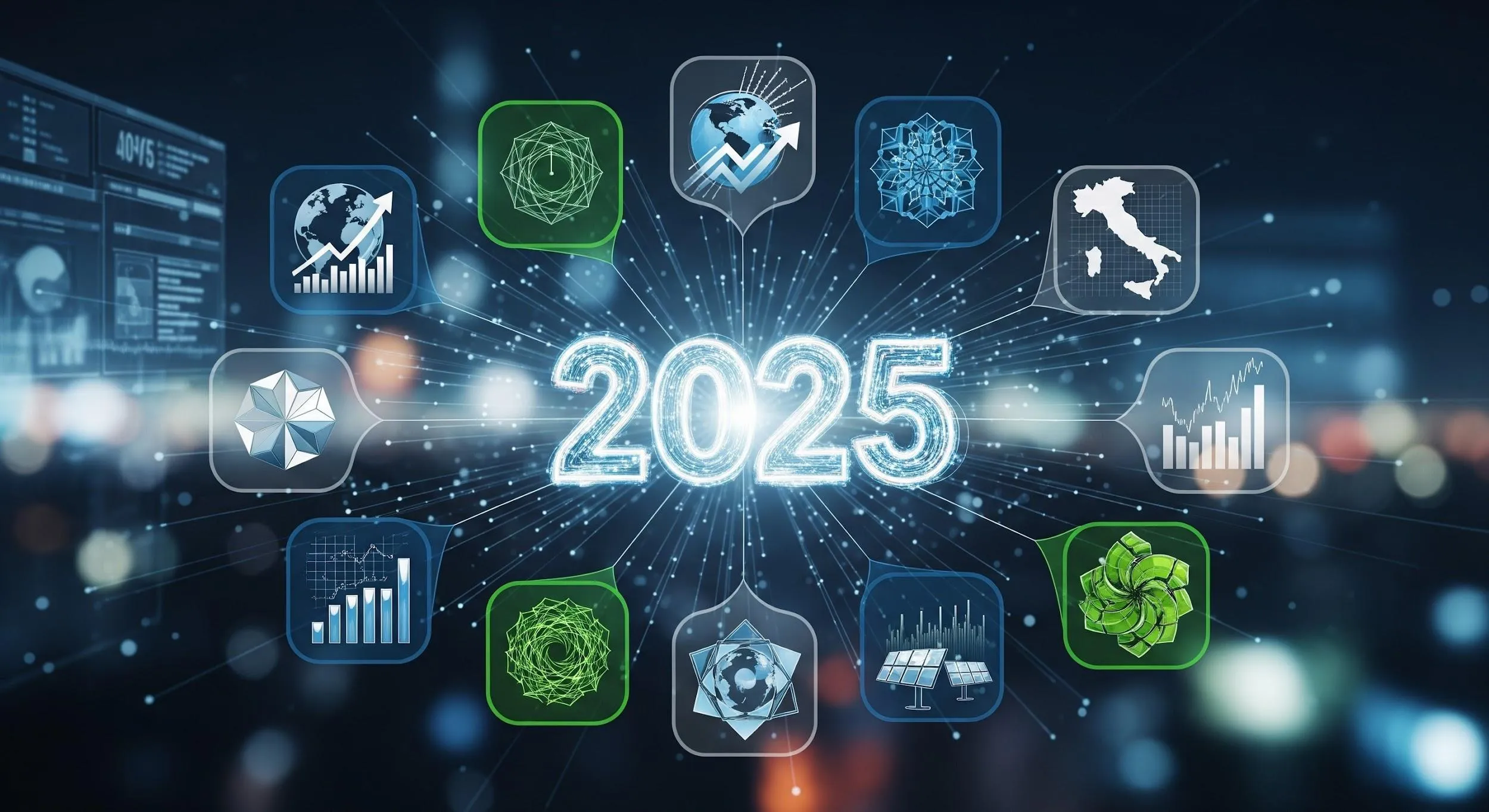 Il 2025 in dieci numeri chiave, dai mercati globali all’Italia