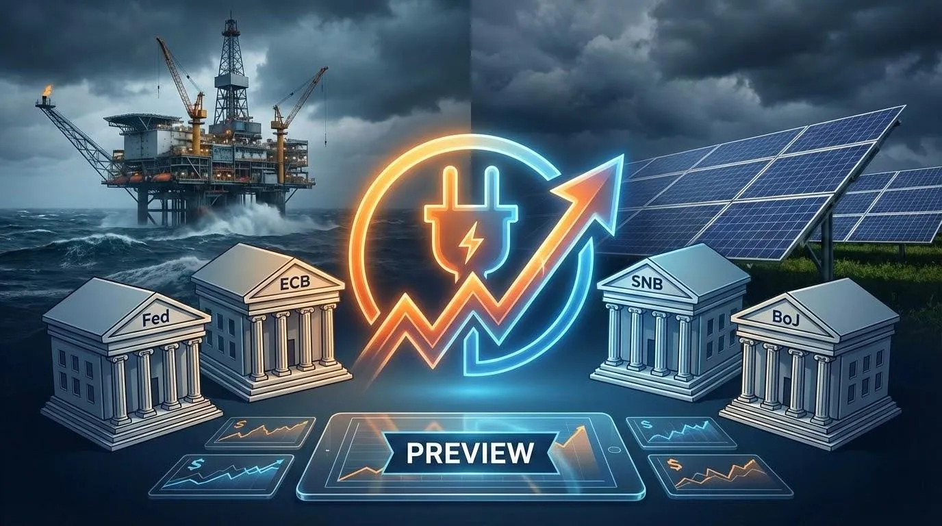 Banche centrali alla prova dello shock energetico, preview per Fed, BCE, BoE, SNB e BoJ