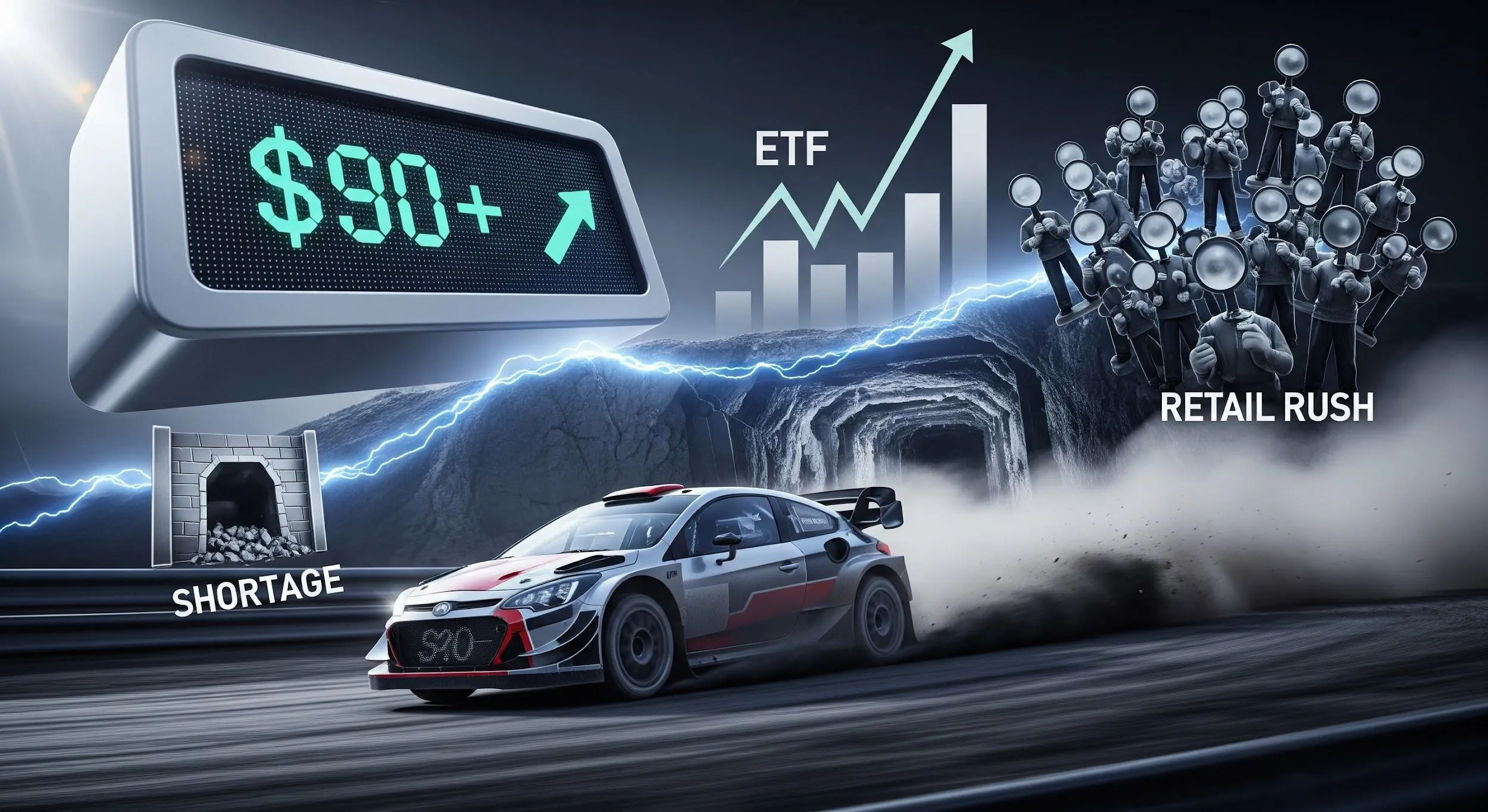 Corsa all’argento: rally oltre 90 dollari tra ETF, carenza e assalto dei retail