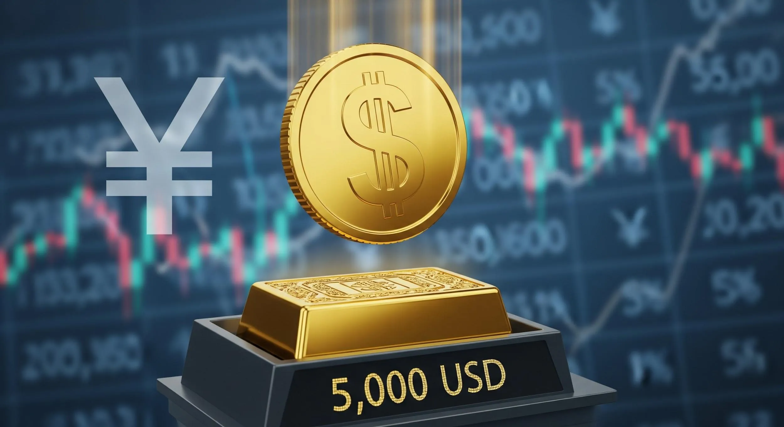 Dollaro in calo, oro oltre 5.000 dollari: il mercato scommette sul “fattore yen”