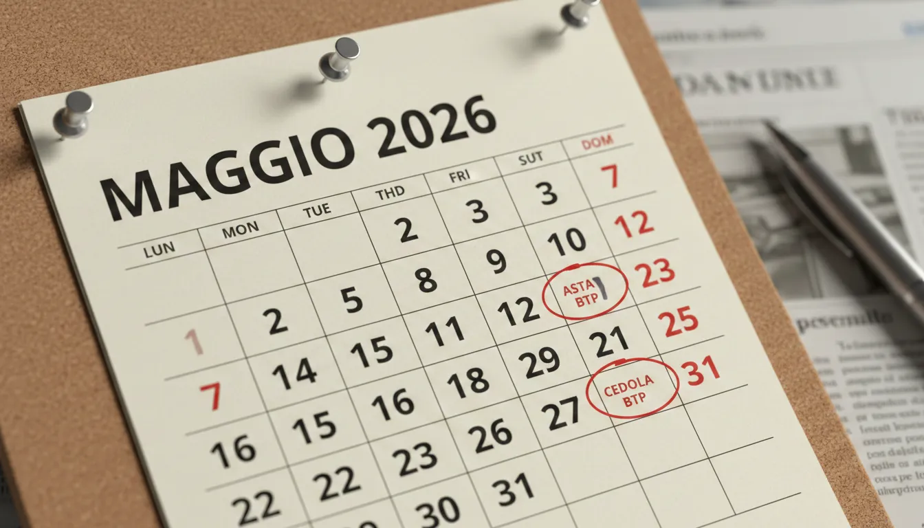 Aste titoli di stato maggio 2026, il calendario ufficiale del Tesoro