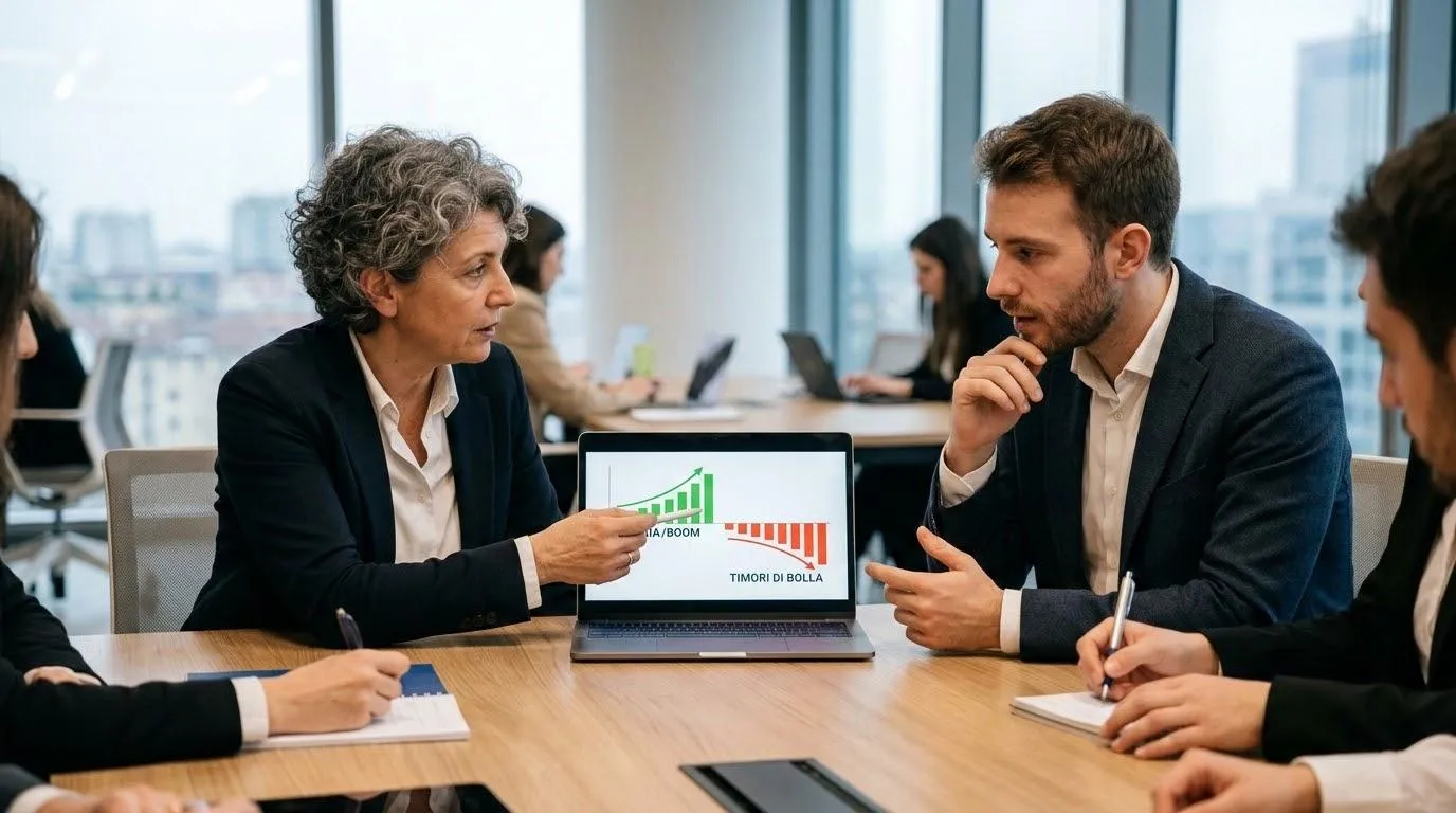 IA tra boom e timori di bolla: gli investitori chiedono trasparenza e restano prudenti
