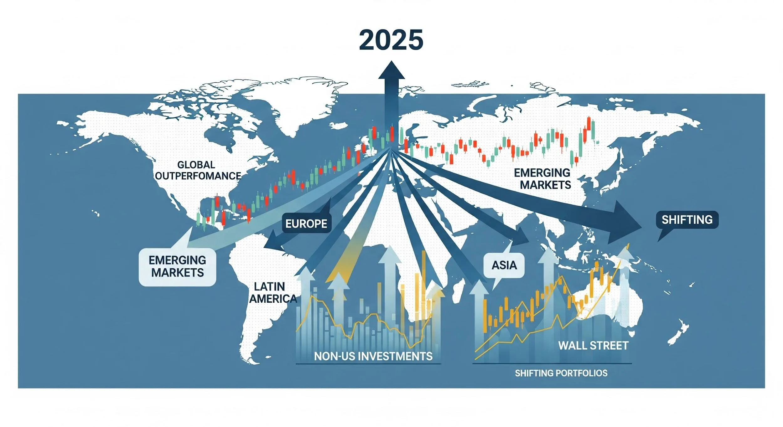 Borse globali superano Wall Street nel 2025: investitori sempre più fuori dagli Stati Uniti
